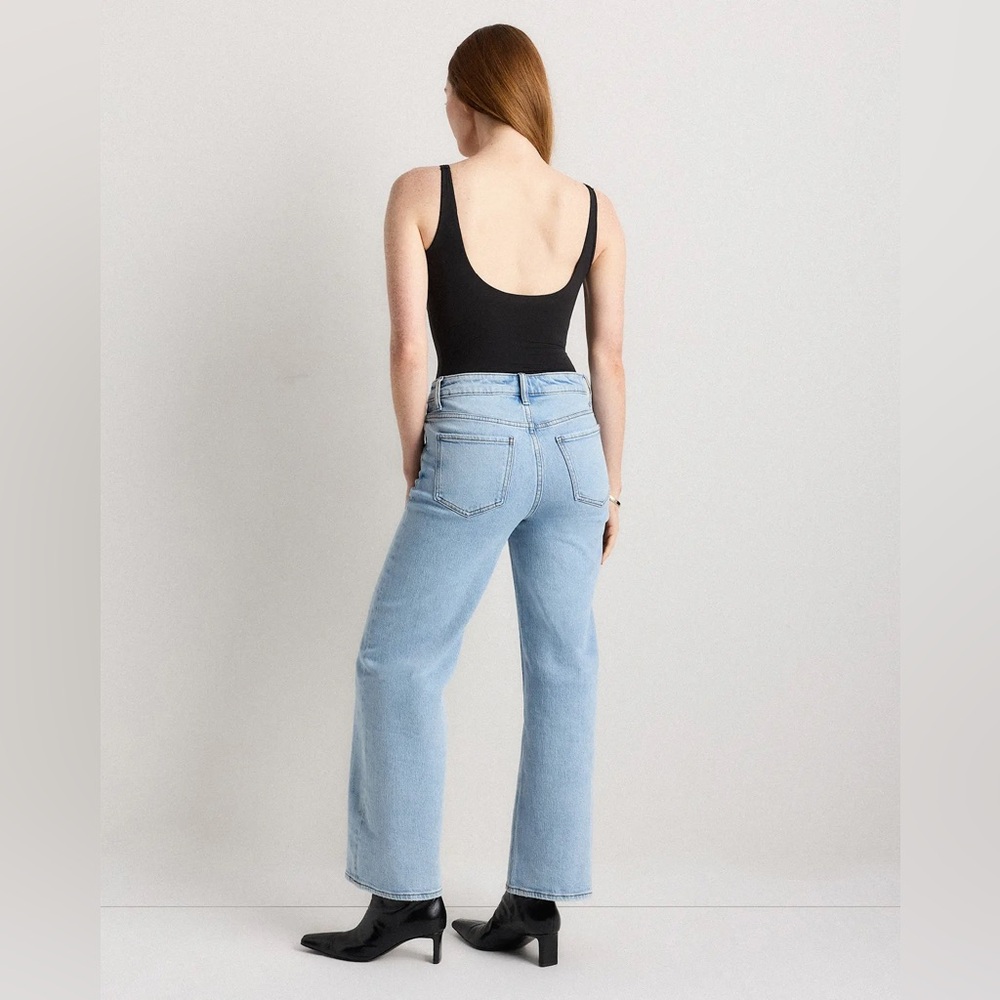 Quince Light Blue Straight-Leg Women's Jeans - Picture 7 of 13